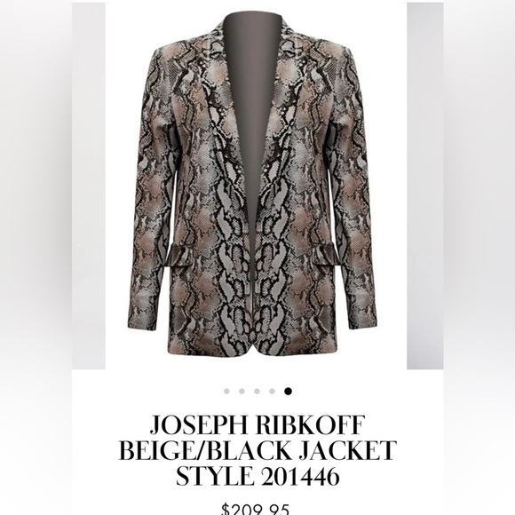 Joseph Ribkoff snakeskin print blazer 6 - Picture 2 of 9